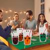 24 Set Casino Party Plastic Drink Pouch Cups with Straws, Poker Tumbler Clear Zipper Bags - Reusable Casino Poker Cups for Birthday Party Decorations & Supplies view 4