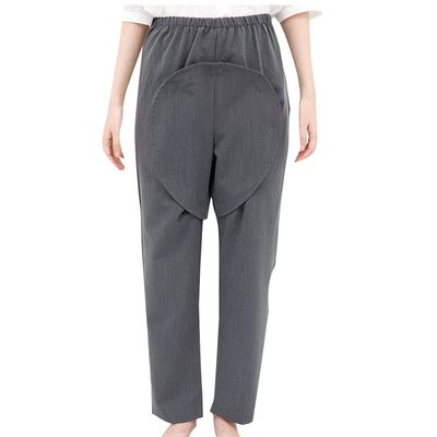 Patient Care Clothes Clothing for Elderly Surgery Patients,Easy to Wear and Take Off Home Care Pants (Color : Gray, Size : XX-Large)