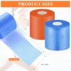 2 Rolls Prewrap Athletic Tape Foam Underwrap Tape Sports Tape Foam Underwrap Bandage for Hair Wrists Elbows Knees Ankles, 2.75 Inches x 30 Yards (Orange, Light Blue) view 2