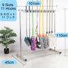 Broom And Mop Holder Put Wet Mops, Movable Commercial Stainless Steel Mop Rack, Cleaning Supplies Organizer,Garden Tool Storage,Mop Drain Rack,Umbrella Stand,for Garage,Schools,Hospitals,Factories ( S view 2