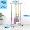 Broom And Mop Holder Put Wet Mops, Movable Commercial Stainless Steel Mop Rack, Cleaning Supplies Organizer,Garden Tool Storage,Mop Drain Rack,Umbrella Stand,for Garage,Schools,Hospitals,Factories ( S view 2