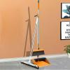 YEDECOR Long Handled Dustpan and Brush, 180 Degree Rotating Sweeping Brush, Household Dust Pan with Comb Teeth for Indoor Outdoor Garden Home Room Kitchen Office Lobby, Complimentary Squeegee,Yellow view 2