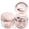 MURRI&MURRDI Retainer Mouth Guard Soak Container Box, Denture Bath Case with Strainer Basket, Braces Cleaner Cup Leak Proof, Travel Cleaning Storage Holder for Aligners Dental, Pink view 1