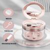 MURRI&MURRDI Retainer Mouth Guard Soak Container Box, Denture Bath Case with Strainer Basket, Braces Cleaner Cup Leak Proof, Travel Cleaning Storage Holder for Aligners Dental, Pink view 2