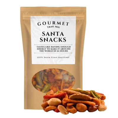 Kepperton Premium Spicy Trail Mix - Santa Snacks Gourmet Blend for Men and Women - Funny Christmas Gifts for Dad, Stocking Stuffers, and Gift Baskets - Cute Snacks for Santa's Treats