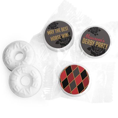 335ct Personalized Kentucky Horse Derby Race Party Favors LifeSavers Mints (Approx. 335 pcs) - Assembly Required - Red & Black