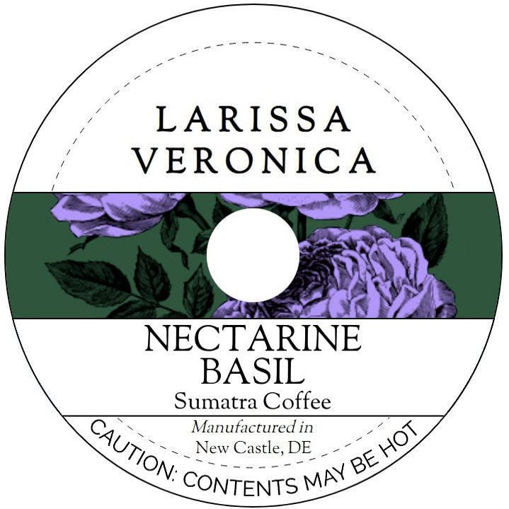 Nectarine Basil Sumatra Coffee (Single Serve K-Cup Pods) (Gourmet, Naturally Flavored, Whole Coffee Beans) (12 pods, ZIN: 576109) - 2 Pack