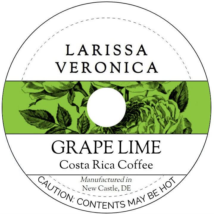 Grape Lime Costa Rica Coffee (Single Serve K-Cup Pods) (Gourmet, Naturally Flavored, Whole Coffee Beans) (12 pods, ZIN: 576975) - 3 Pack