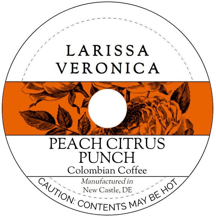 Peach Citrus Punch Colombian Coffee (Single Serve K-Cup Pods) (Gourmet, Naturally Flavored, Whole Coffee Beans) (12 pods, ZIN: 578299)