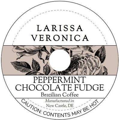 Peppermint Chocolate Fudge Brazilian Coffee (Single Serve K-Cup Pods) (Gourmet, Naturally Flavored, Whole Coffee Beans) (12 pods, ZIN: 577522)