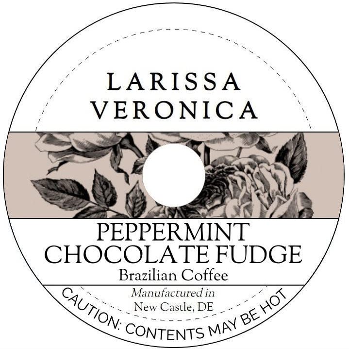 Peppermint Chocolate Fudge Brazilian Coffee (Single Serve K-Cup Pods) (Gourmet, Naturally Flavored, Whole Coffee Beans) (12 pods, ZIN: 577522)