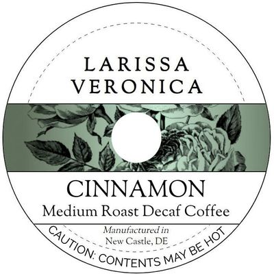 Cinnamon Medium Roast Decaf Coffee (Single Serve K-Cup Pods) (Gourmet, Naturally Flavored, Whole Coffee Beans) (12 pods, ZIN: 572137) - 2 Pack