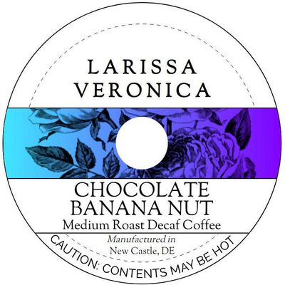 Chocolate Banana Nut Medium Roast Decaf Coffee (Single Serve K-Cup Pods) (Gourmet, Naturally Flavored, Whole Coffee Beans) (12 pods, ZIN: 576313)