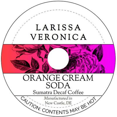 Orange Cream Soda Sumatra Decaf Coffee (Single Serve K-Cup Pods) (Gourmet, Naturally Flavored, Whole Coffee Beans) (12 pods, ZIN: 575806)