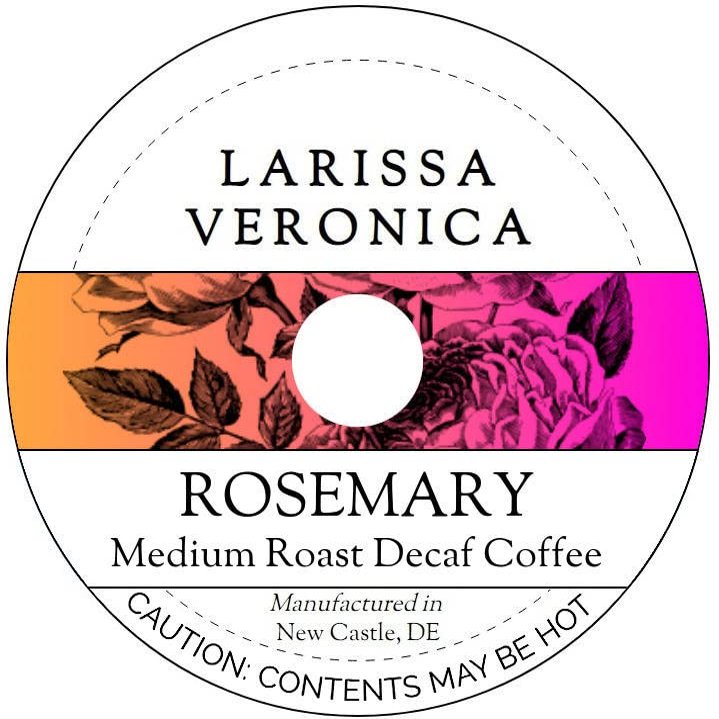 Rosemary Medium Roast Decaf Coffee (Single Serve K-Cup Pods) (Gourmet, Naturally Flavored, Whole Coffee Beans) (12 pods, ZIN: 574425)