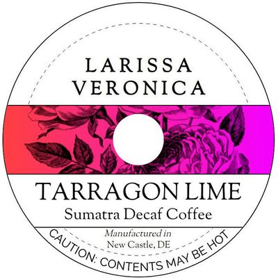 Tarragon Lime Sumatra Decaf Coffee (Single Serve K-Cup Pods) (Gourmet, Naturally Flavored, Whole Coffee Beans) (12 pods, ZIN: 577150) - 2 Pack