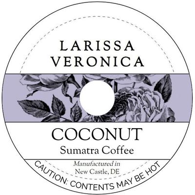 Coconut Sumatra Coffee (Single Serve K-Cup Pods) (Gourmet, Naturally Flavored, Whole Coffee Beans) (12 pods, ZIN: 572237) - 2 Pack
