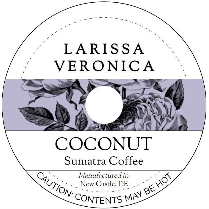 Coconut Sumatra Coffee (Single Serve K-Cup Pods) (Gourmet, Naturally Flavored, Whole Coffee Beans) (12 pods, ZIN: 572237) - 2 Pack