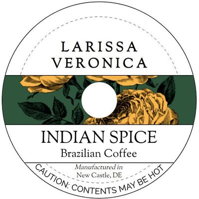 Indian Spice Brazilian Coffee (Single Serve K-Cup Pods) (Gourmet, Naturally Flavored, Whole Coffee Beans) (12 pods, ZIN: 578290) - 2 Pack
