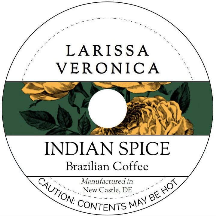 Indian Spice Brazilian Coffee (Single Serve K-Cup Pods) (Gourmet, Naturally Flavored, Whole Coffee Beans) (12 pods, ZIN: 578290) - 2 Pack