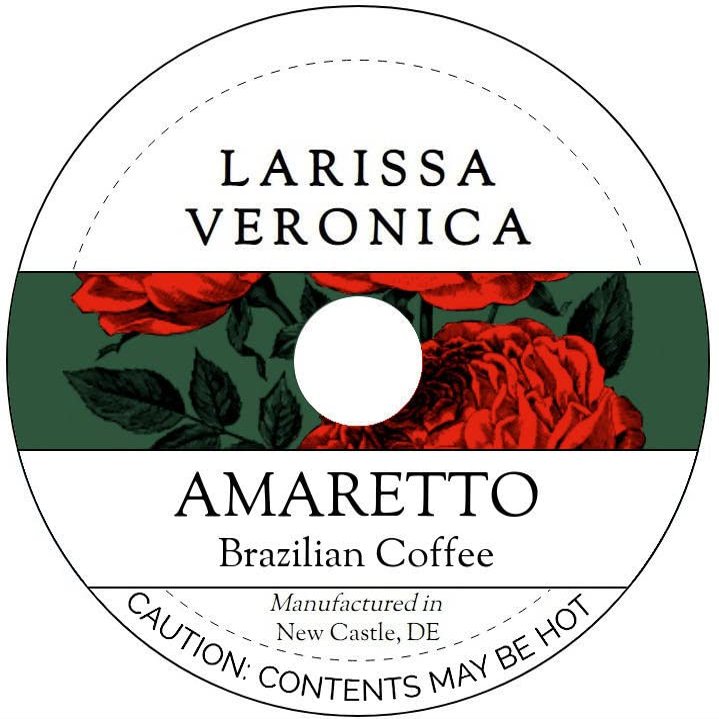 Amaretto Brazilian Coffee (Single Serve K-Cup Pods) (Gourmet, Naturally Flavored, Whole Coffee Beans) (12 pods, ZIN: 571138) - 2 Pack