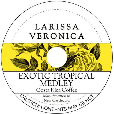 Exotic Tropical Medley Costa Rica Coffee (Single Serve K-Cup Pods) (Gourmet, Naturally Flavored, Whole Coffee Beans) (12 pods, ZIN: 572687)