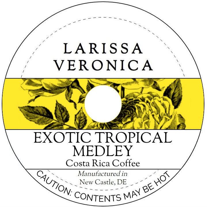 Exotic Tropical Medley Costa Rica Coffee (Single Serve K-Cup Pods) (Gourmet, Naturally Flavored, Whole Coffee Beans) (12 pods, ZIN: 572687)