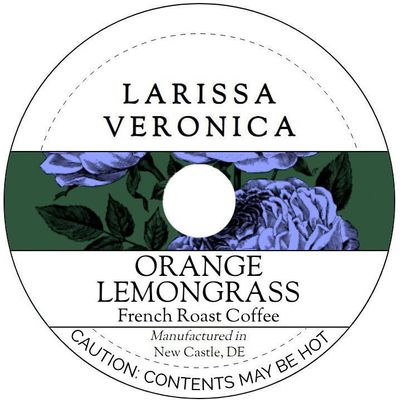 Orange Lemongrass French Roast Coffee (Single Serve K-Cup Pods) (Gourmet, Naturally Flavored, Whole Coffee Beans) (12 pods, ZIN: 575511)