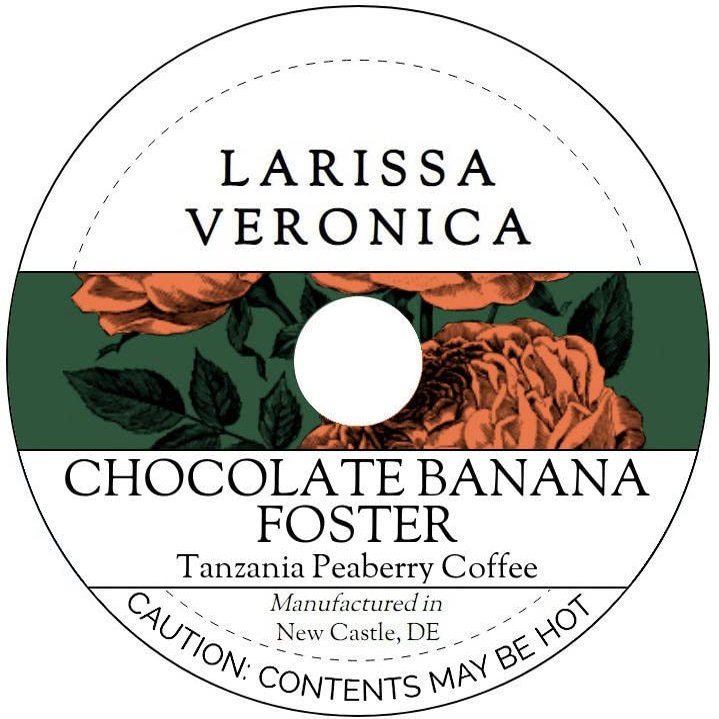 Chocolate Banana Foster Tanzania Peaberry Coffee (Single Serve K-Cup Pods) (Gourmet, Naturally Flavored, Whole Coffee Beans) (12 pods, ZIN: 576417) - 3 Pack