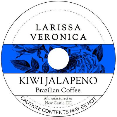 Kiwi Jalapeno Brazilian Coffee (Single Serve K-Cup Pods) (Gourmet, Naturally Flavored, Whole Coffee Beans) (12 pods, ZIN: 578610)