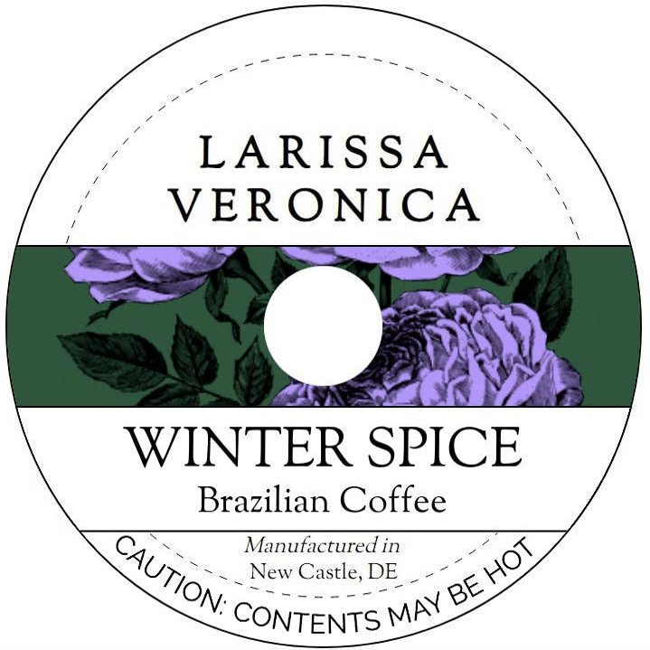 Winter Spice Brazilian Coffee (Single Serve K-Cup Pods) (Gourmet, Naturally Flavored, Whole Coffee Beans) (12 pods, ZIN: 575106) - 2 Pack