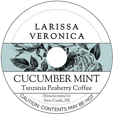 Cucumber Mint Tanzania Peaberry Coffee (Single Serve K-Cup Pods) (Gourmet, Naturally Flavored, Whole Coffee Beans) (12 pods, ZIN: 575905)