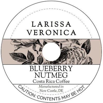 Blueberry Nutmeg Costa Rica Coffee (Single Serve K-Cup Pods) (Gourmet, Naturally Flavored, Whole Coffee Beans) (12 pods, ZIN: 576783)