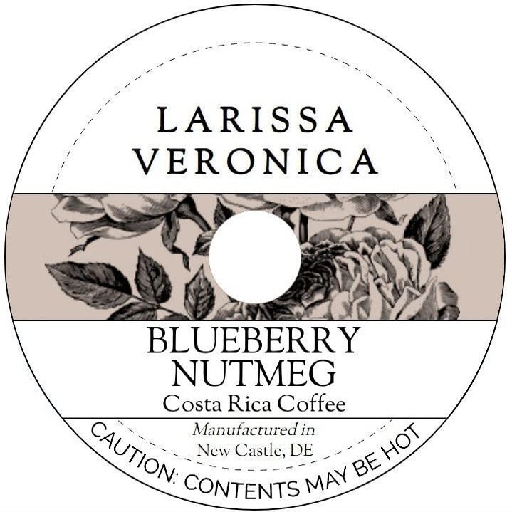 Blueberry Nutmeg Costa Rica Coffee (Single Serve K-Cup Pods) (Gourmet, Naturally Flavored, Whole Coffee Beans) (12 pods, ZIN: 576783)