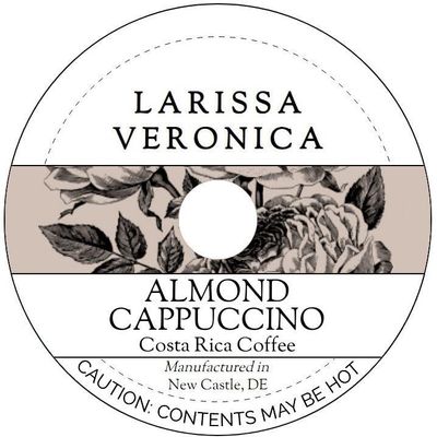 Almond Cappuccino Costa Rica Coffee (Single Serve K-Cup Pods) (Gourmet, Naturally Flavored, Whole Coffee Beans) (12 pods, ZIN: 578143) - 3 Pack