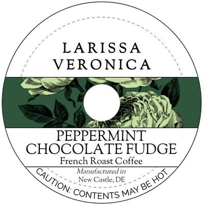 Peppermint Chocolate Fudge French Roast Coffee (Single Serve K-Cup Pods) (Gourmet, Naturally Flavored, Whole Coffee Beans) (12 pods, ZIN: 577511)
