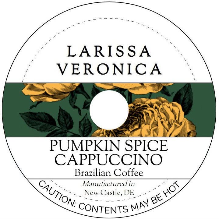 Pumpkin Spice Cappuccino Brazilian Coffee (Single Serve K-Cup Pods) (Gourmet, Naturally Flavored, Whole Coffee Beans) (12 pods, ZIN: 578162) - 2 Pack