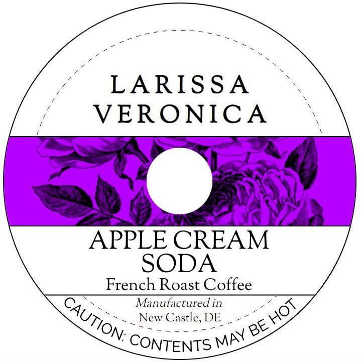 Apple Cream Soda French Roast Coffee (Single Serve K-Cup Pods) (Gourmet, Naturally Flavored, Whole Coffee Beans) (12 pods, ZIN: 575863)