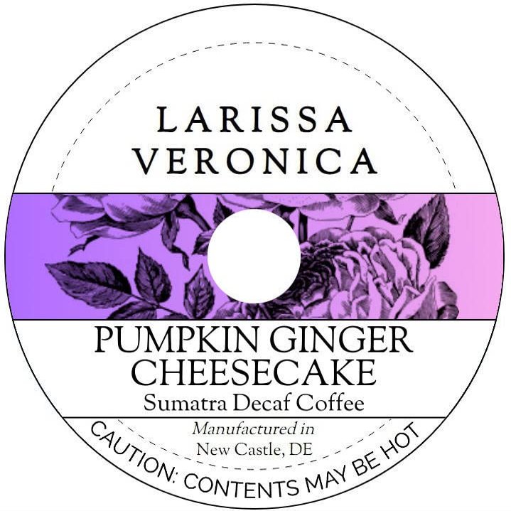 Pumpkin Ginger Cheesecake Sumatra Decaf Coffee (Single Serve K-Cup Pods) (Gourmet, Naturally Flavored, Whole Coffee Beans) (12 pods, ZIN: 576542)