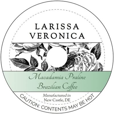 Macadamia Praline Brazilian Coffee (Single Serve K-Cup Pods) (Gourmet, Naturally Flavored, Whole Coffee Beans) (12 pods, ZIN: 573474)