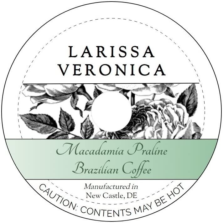 Macadamia Praline Brazilian Coffee (Single Serve K-Cup Pods) (Gourmet, Naturally Flavored, Whole Coffee Beans) (12 pods, ZIN: 573474)