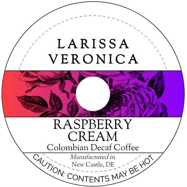 Raspberry Cream Colombian Decaf Coffee (Single Serve K-Cup Pods) (Gourmet, Naturally Flavored, Whole Coffee Beans) (12 pods, ZIN: 574316) - 2 Pack