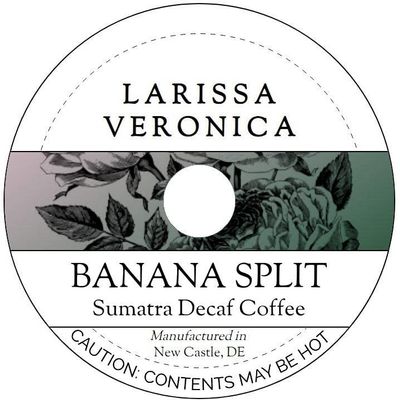 Banana Split Sumatra Decaf Coffee (Single Serve K-Cup Pods) (Gourmet, Naturally Flavored, Whole Coffee Beans) (12 pods, ZIN: 571278) - 2 Pack