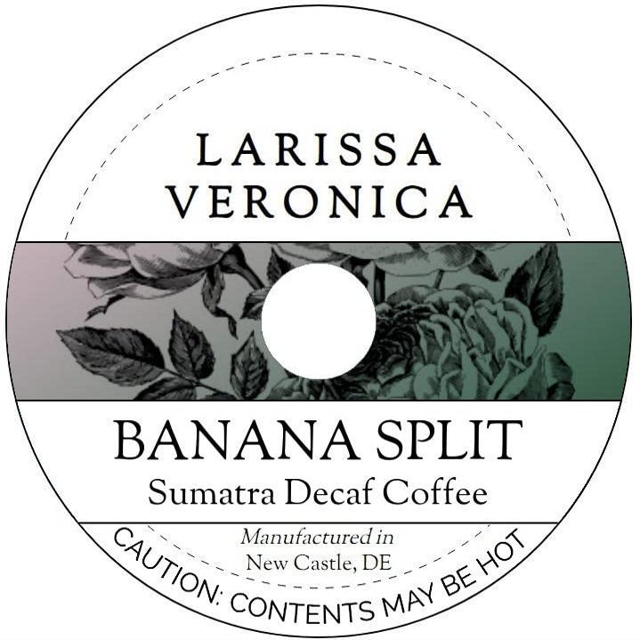 Banana Split Sumatra Decaf Coffee (Single Serve K-Cup Pods) (Gourmet, Naturally Flavored, Whole Coffee Beans) (12 pods, ZIN: 571278) - 2 Pack