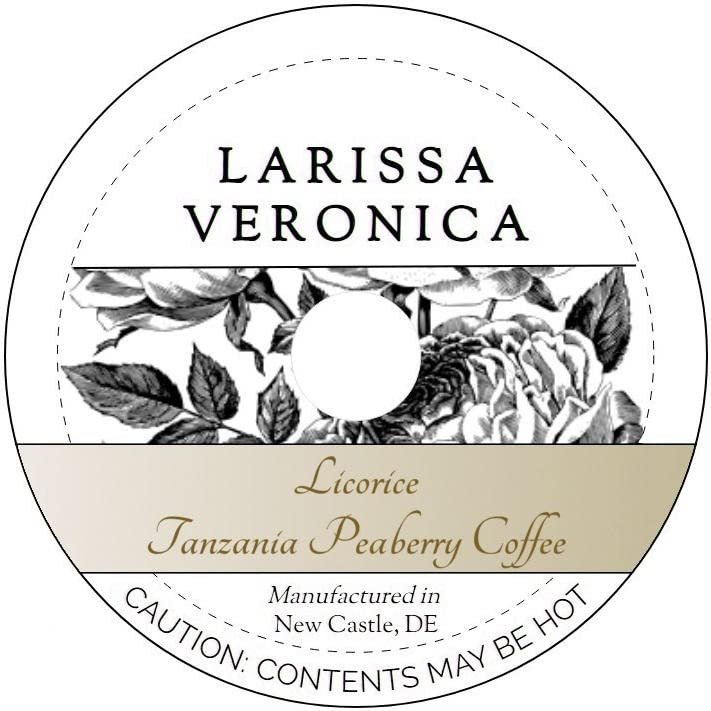 Licorice Tanzania Peaberry Coffee (Single Serve K-Cup Pods) (Gourmet, Naturally Flavored, Whole Coffee Beans) (12 pods, ZIN: 573393)