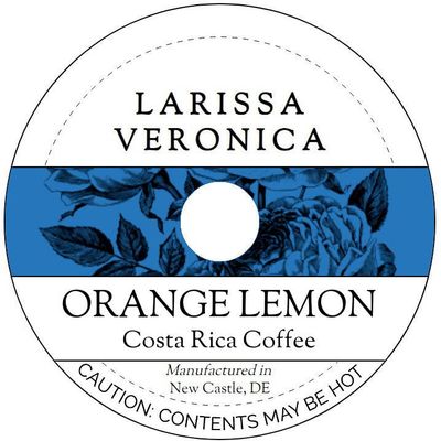 Orange Lemon Costa Rica Coffee (Single Serve K-Cup Pods) (Gourmet, Naturally Flavored, Whole Coffee Beans) (12 pods, ZIN: 576047) - 2 Pack