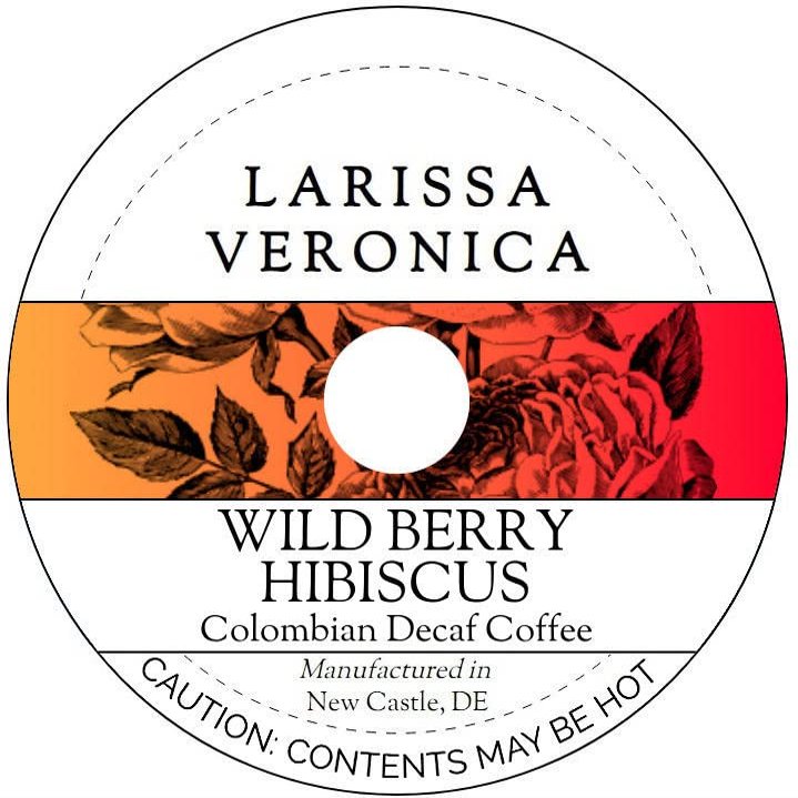 Wild Berry Hibiscus Colombian Decaf Coffee (Single Serve K-Cup Pods) (Gourmet, Naturally Flavored, Whole Coffee Beans) (12 pods, ZIN: 577756) - 2 Pack