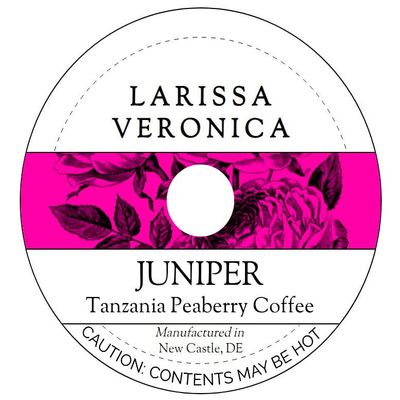 Juniper Tanzania Peaberry Coffee (Single Serve K-Cup Pods) (Gourmet, Naturally Flavored, Whole Coffee Beans) (12 pods, ZIN: 573233) - 2 Pack