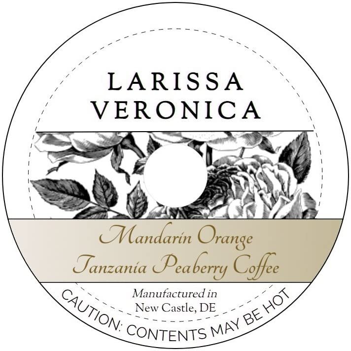 Mandarin Orange Tanzania Peaberry Coffee (Single Serve K-Cup Pods) (Gourmet, Naturally Flavored, Whole Coffee Beans) (12 pods, ZIN: 573521) - 3 Pack