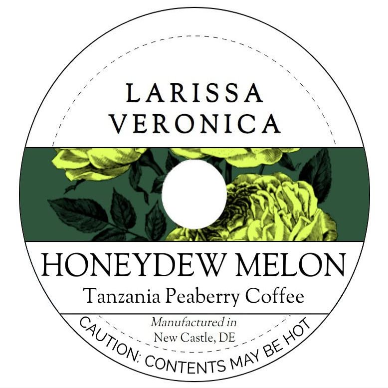 Honeydew Melon Tanzania Peaberry Coffee (Single Serve K-Cup Pods) (Gourmet, Naturally Flavored, Whole Coffee Beans) (12 pods, ZIN: 573121)